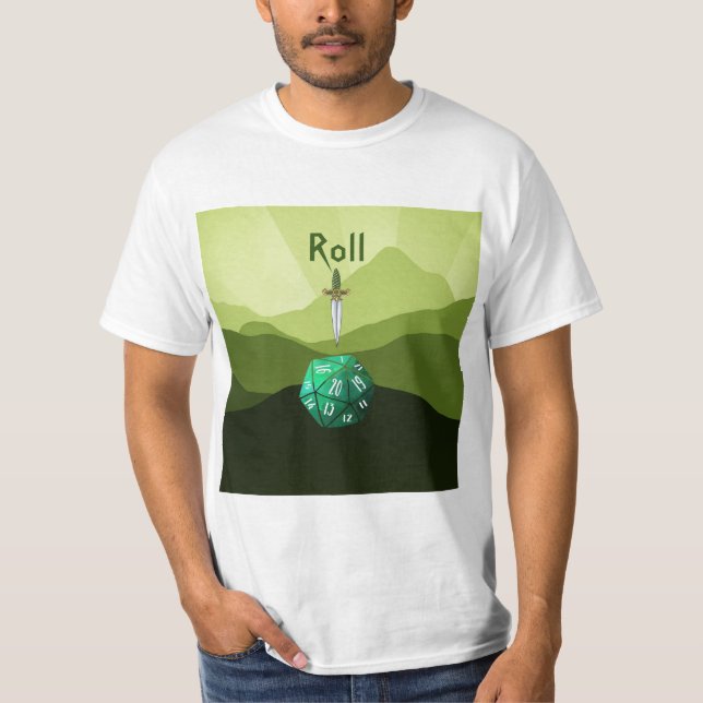 Roll, D20 Dagger T-Shirt (Front)
