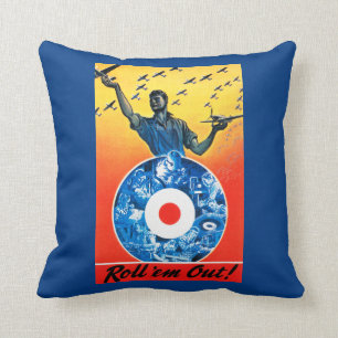 Roll 'em Out Royal Canadian Air Force Cushion