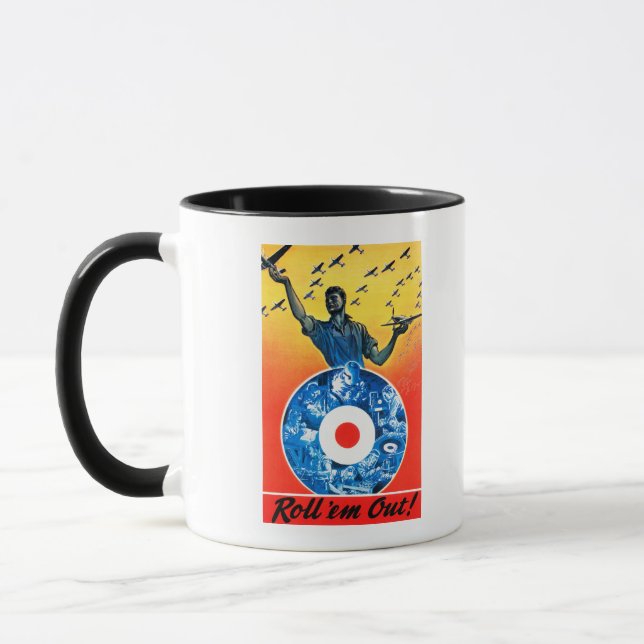 Roll 'em Out Royal Canadian Air Force Mug (Left)