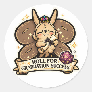 Roll For Graduation Success Fairy Moth Sticker