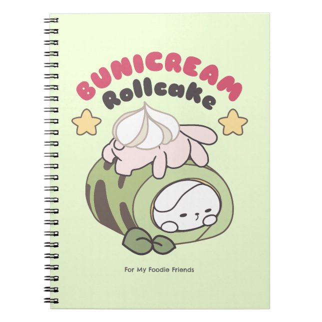 Roll Into Sweetness Bunicream Rollcake Delight Notebook (Front)