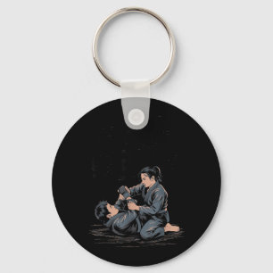 Roll Like a Girl Martial Arts Brazilian Jiu Jitsu Key Ring