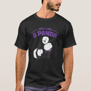 Roll Like A Panda   Jiu Jitsu Purple Belt Panda T-Shirt