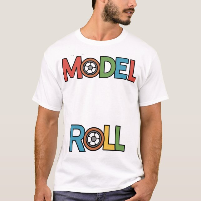 Roll Model Men's Basic T-Shirt 👕✅ (Front)
