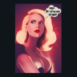 Roll My Eyes Out Loud Funny Pop Art Canvas Post Poster<br><div class="desc">Funny, Fun and festive art print. Add some comic relief to your home or office with this funny Pop Art Canvas featuring an illustration of rolling eyes. Beautiful blonde woman thinking. Funny meme poster. Perfect for brightening up any space with its vibrant colours and humourous artwork. Available for purchase online...</div>