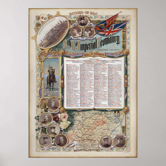 Roll of Honour 8th Company, Imperial Yeomanry Poster (Front)