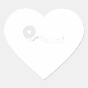 Roll of TP Heart Sticker