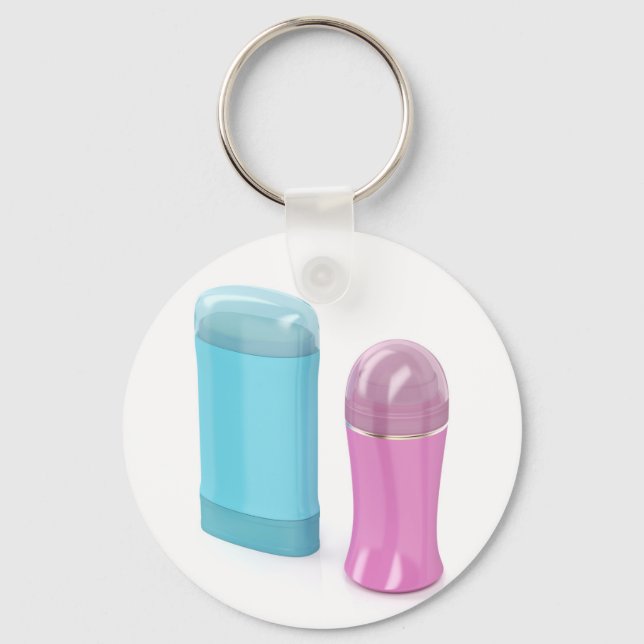 Roll-on and stick antiperspirant deodorants key ring (Front)