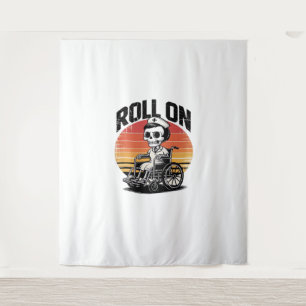 Roll On Skeleton Nurse – Dark Humor Healthcare Vib Tapestry