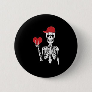 Roll Skeleton Hands Heart Valentines Day Skull 6 Cm Round Badge