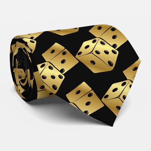 Roll The Dice Tie One On Casino Tie (Rolled)