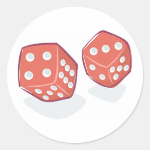 Roll the Red Dice Classic Round Sticker