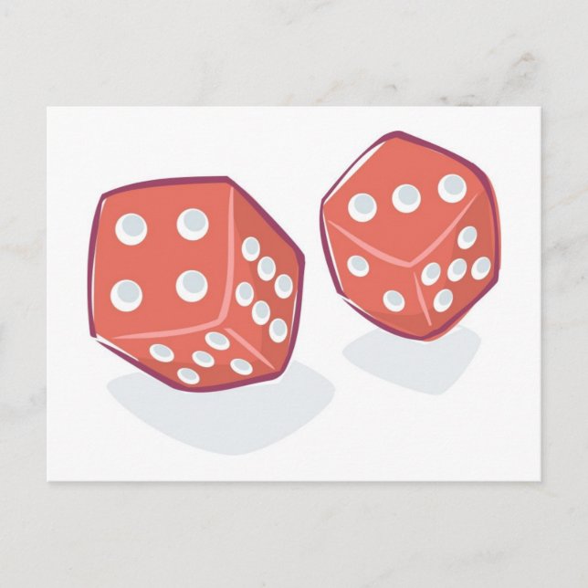 Roll the Red Dice Postcard (Front)