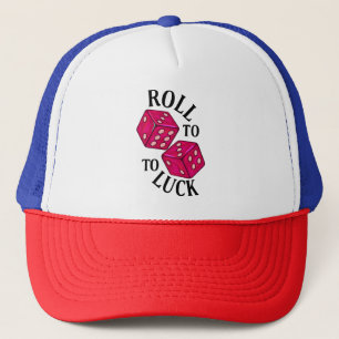 Roll to Luck – Embroidered Dice Trucker Hat