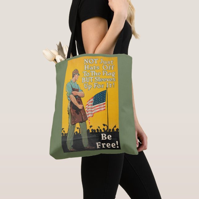 Roll Up the Sleeves Tote Bag (Close Up)