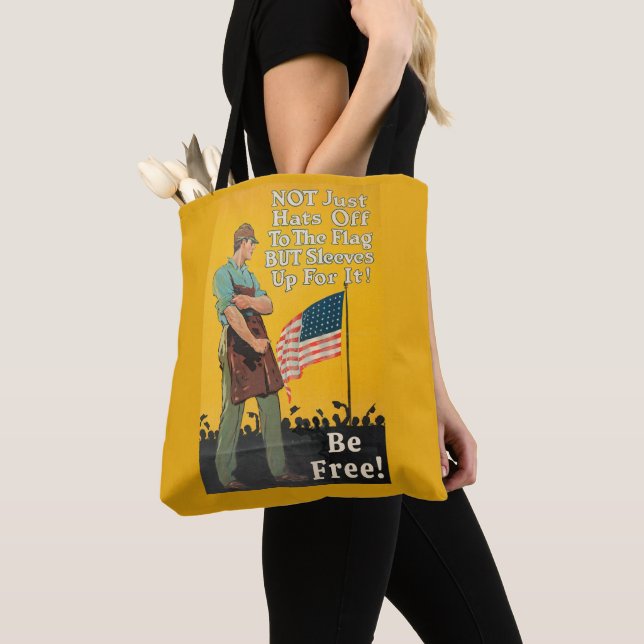 Roll Up the Sleeves Tote Bag (Close Up)