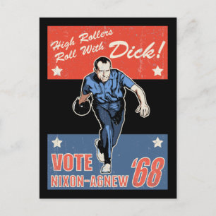 Roll With Nixon Postcard