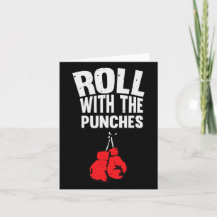 Roll With The Punches Boxing Gloves Card