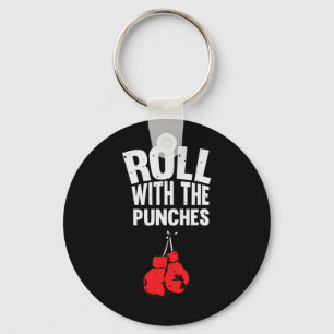 Roll With The Punches Boxing Gloves Key Ring