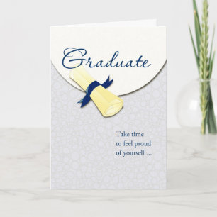 Rolled Diploma Graduate Graduation Congratulations Card
