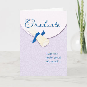 Rolled Diploma Graduate Graduation Congratulations Card
