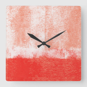 Rolled red paint clock