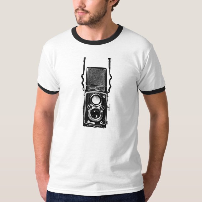 Rolleiflex Twin Lens Reflex Vintage Camera Tee (Front)