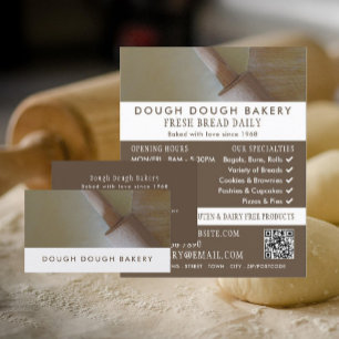 Roller and Pastry, Bakers, Bakery Store Business Card
