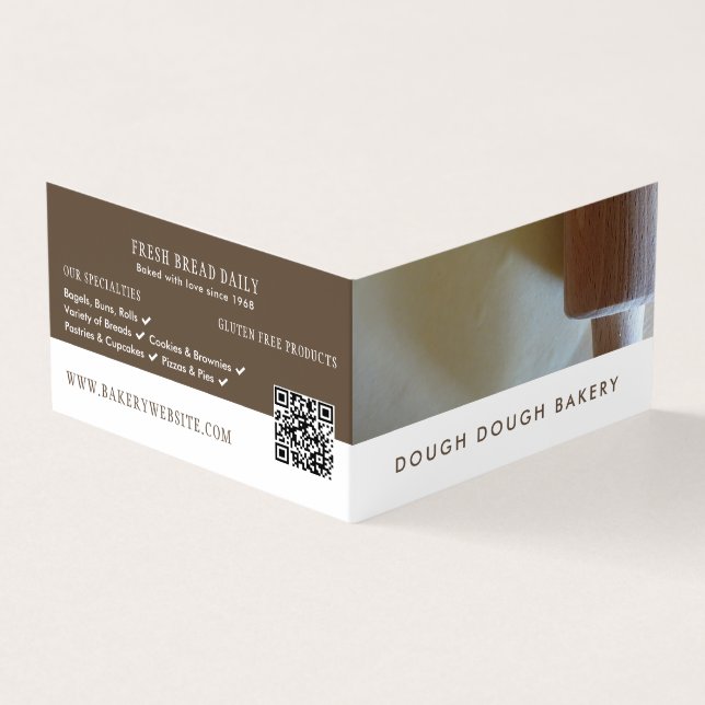 Roller and Pastry, Bakers, Bakery Store Detailed Business Card (Outside)