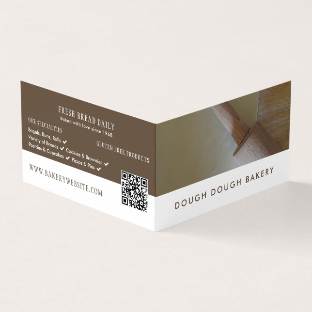 Roller and Pastry, Bakers, Bakery Store Detailed Business Card (Outside)