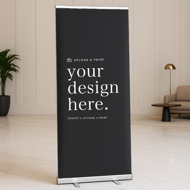 Roller Banner Your Design Upload 33" x 84" (Versatile retractable roller banner sign for business, events, weddings, special occasions & more!)