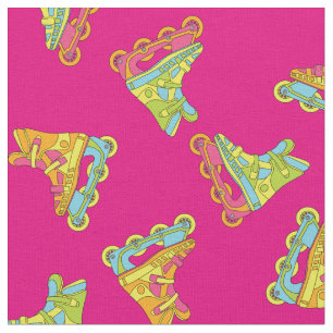 Roller Blades 90's Cute Skates Pink Girls Fabric