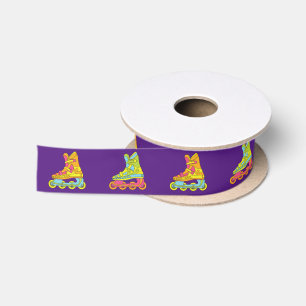 Roller Blades Skates Birthday Party Satin Ribbon