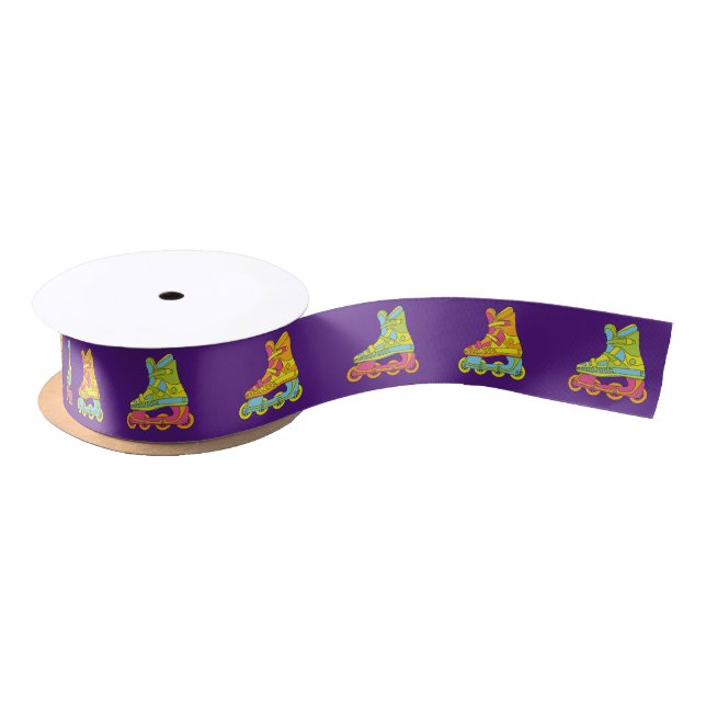 Roller Blades Skates Birthday Party Satin Ribbon (Spool)