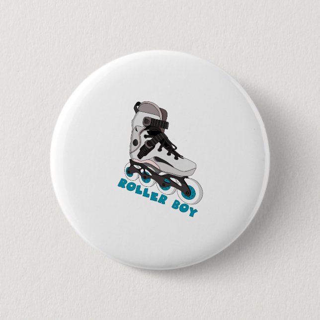 Roller Boy 6 Cm Round Badge (Front)