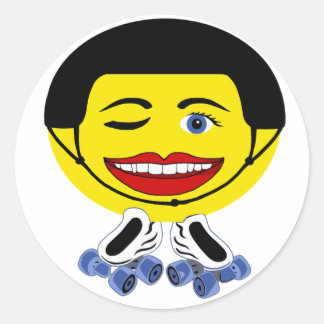 roller classic round sticker