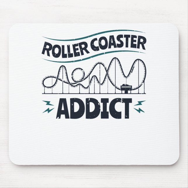 Roller Coaster Addict Mouse Mat (Front)