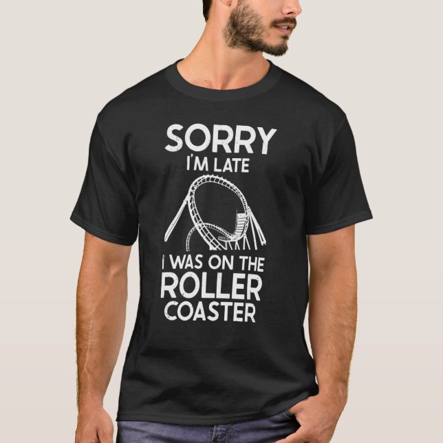 Roller Coaster Amusement Park  Carnival Ride 5 T-Shirt (Front)
