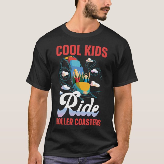 Roller Coaster Amusement Park Cool Kids Ride T-Shirt (Front)