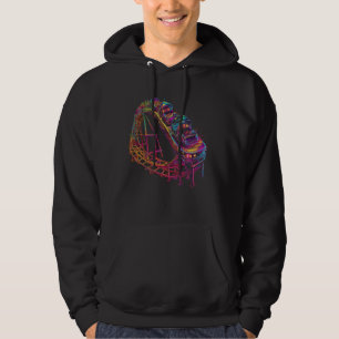 Roller Coaster Amusement Park Popart Hoodie