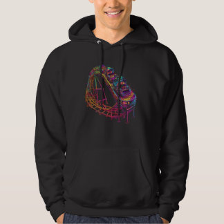 Roller Coaster Amusement Park Popart Hoodie