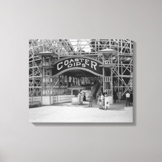 Roller Coaster at Glen Echo Park Photograph Canvas Print