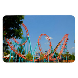 Roller Coaster Background Magnet