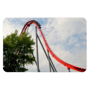 Roller Coaster Background Magnet