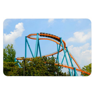 Roller Coaster Background Magnet