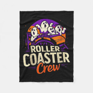 Roller Coaster Boo Crew Funny Halloween Ghost Amus Fleece Blanket