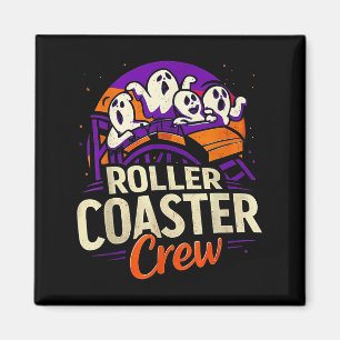 Roller Coaster Boo Crew Funny Halloween Ghost Amus Magnet