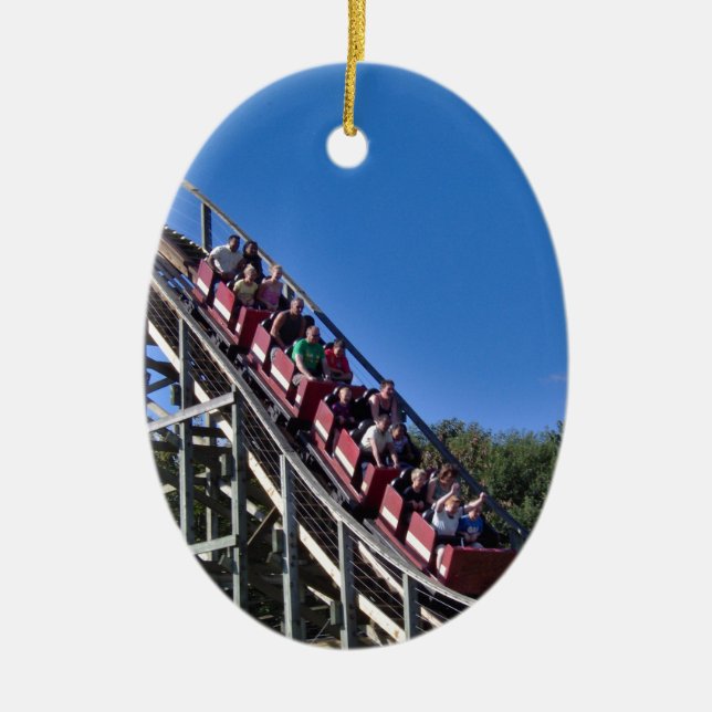 Roller Coaster Ceramic Tree Decoration (Front)