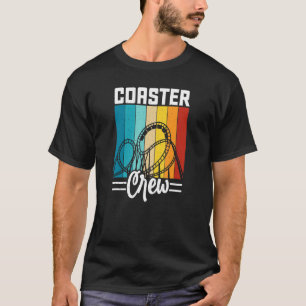 Roller Coaster Crew Retro Style Theme Park Amuseme T-Shirt