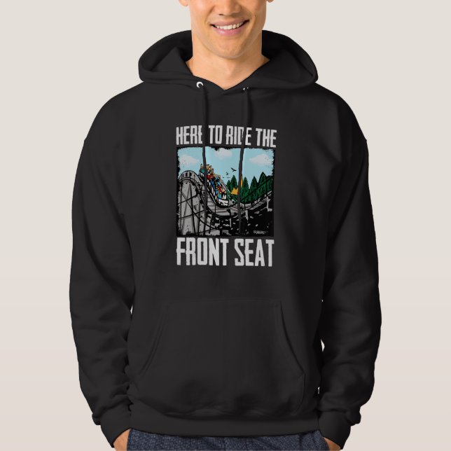 Roller Coaster Enthusiast Amusement Park Hoodie (Front)